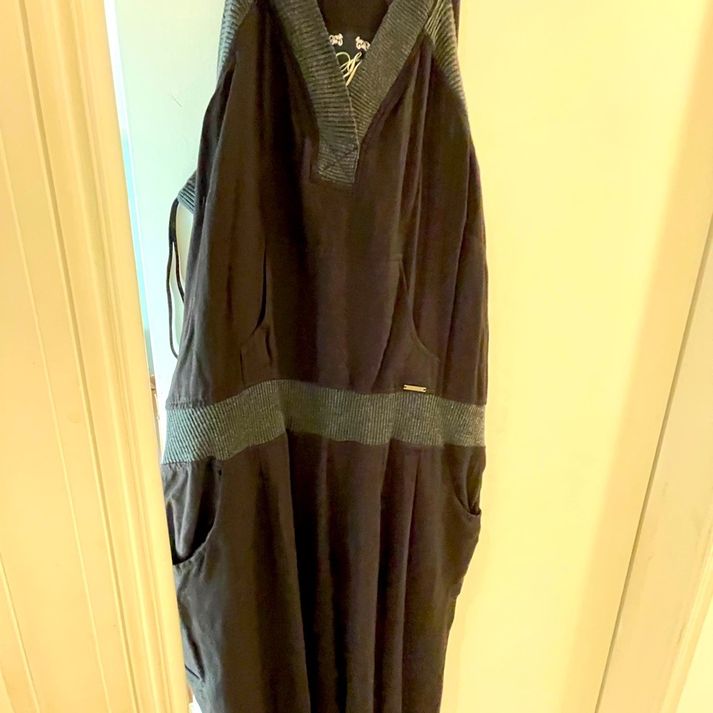 Vintage Sean John Black Hoodie Jumpsuite Pockets L